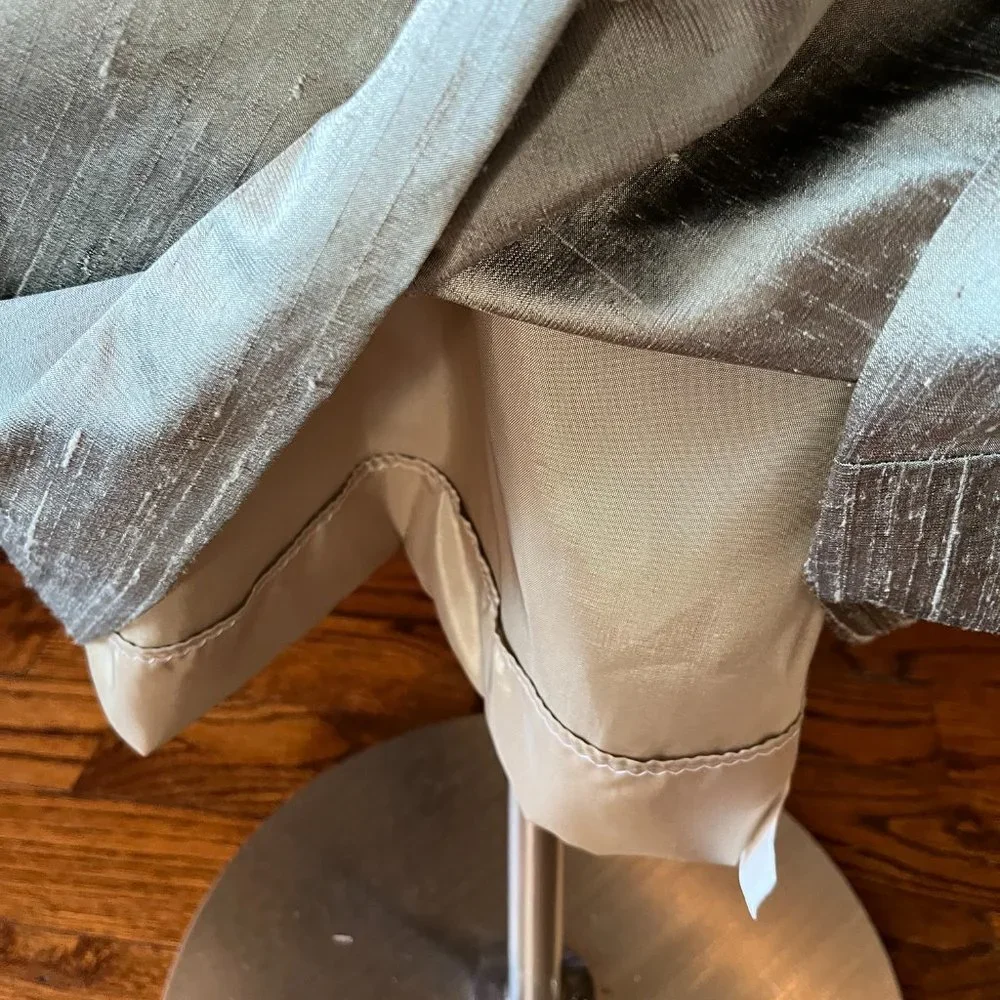 Watters Vintage Dupioni Silk Skirt Set Green Maxi Formal Mother of Bride Sz 6 - Picture 6 of 13